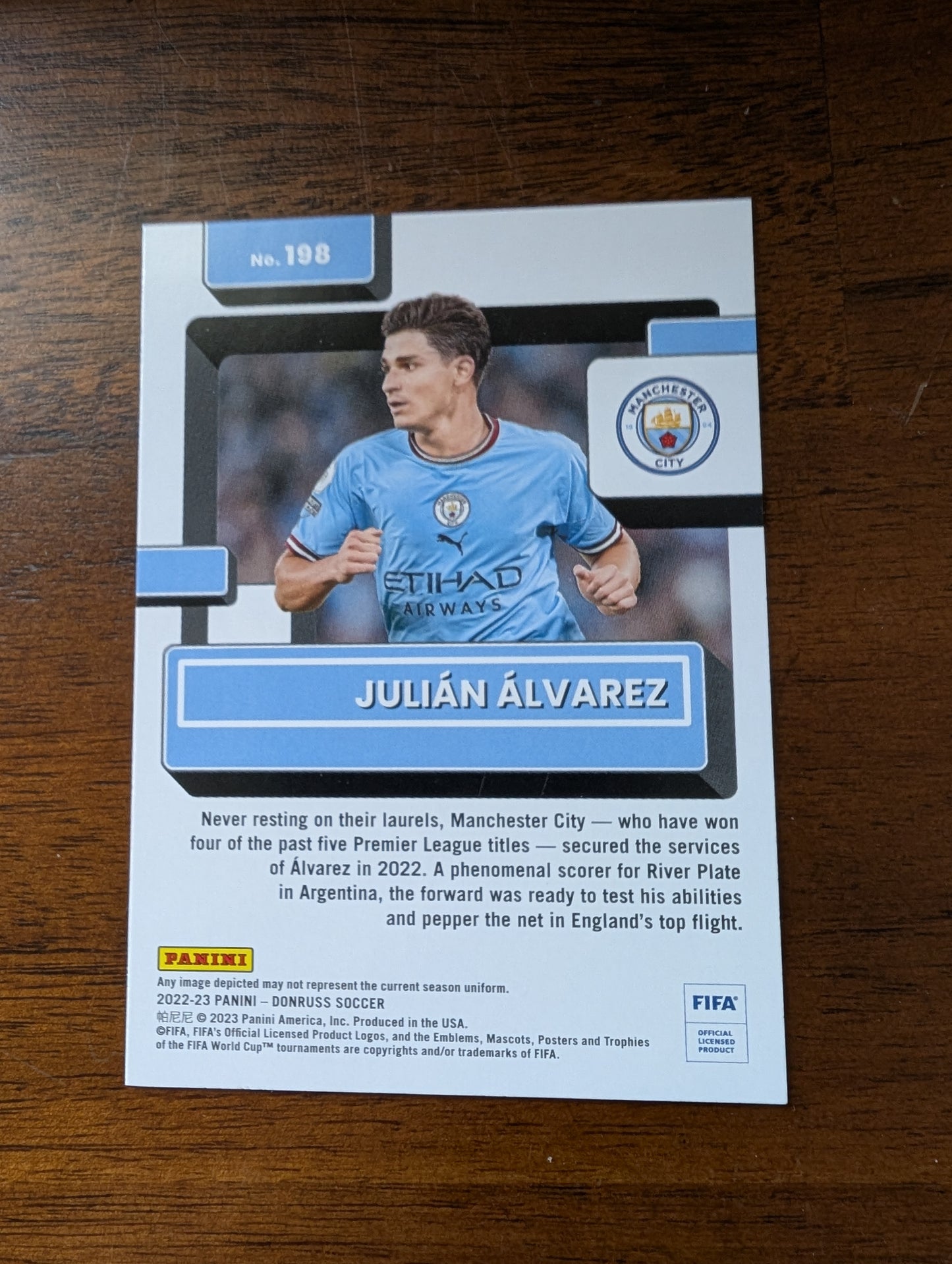 FIFA 2022-23 Panini Donruss - Rated Rookie - Julian Alvarez - Manchester City - #198