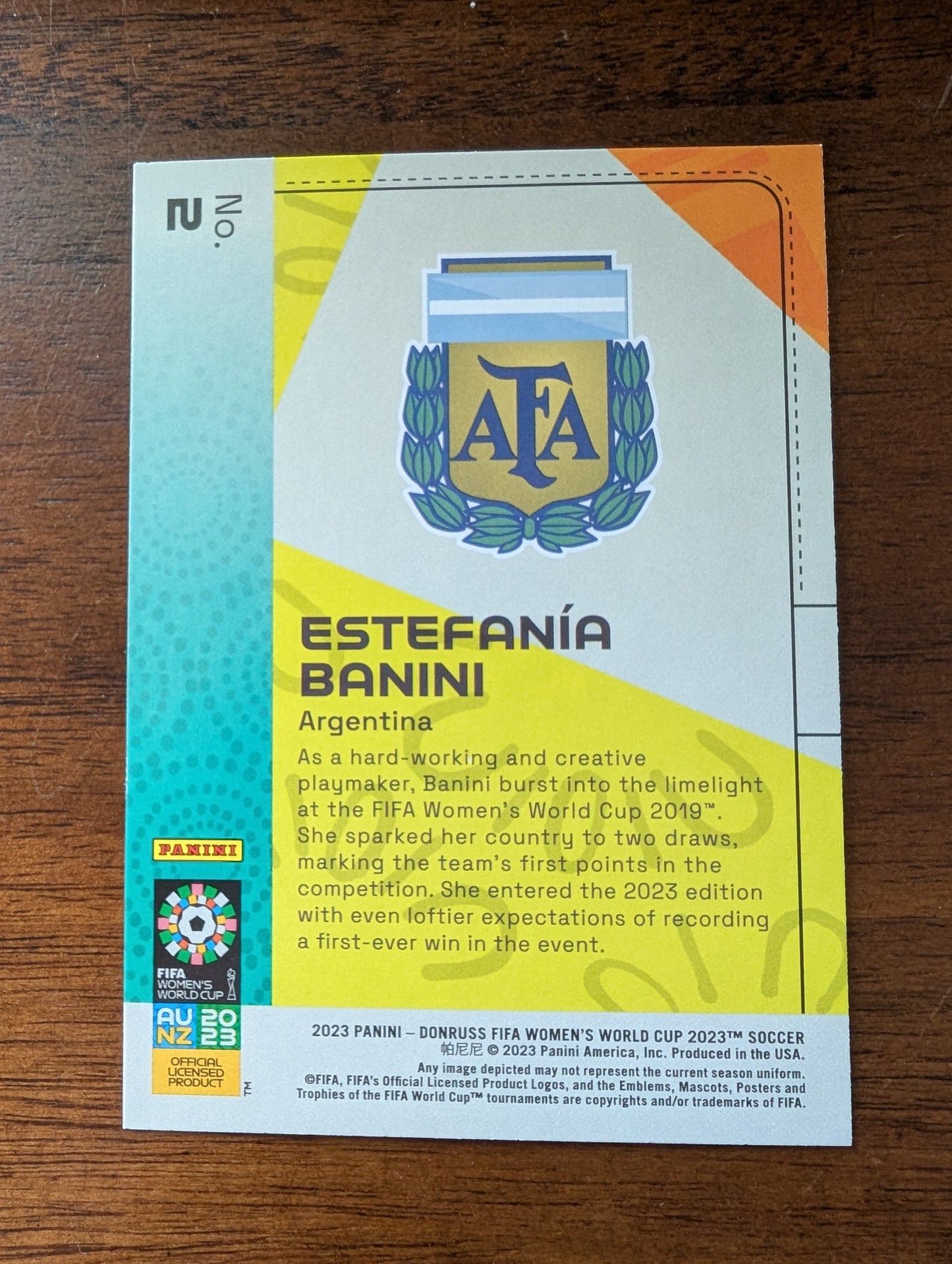 2023 Fifa Women's World Cup - Estefania Banini #2 - Rookie - Argentina