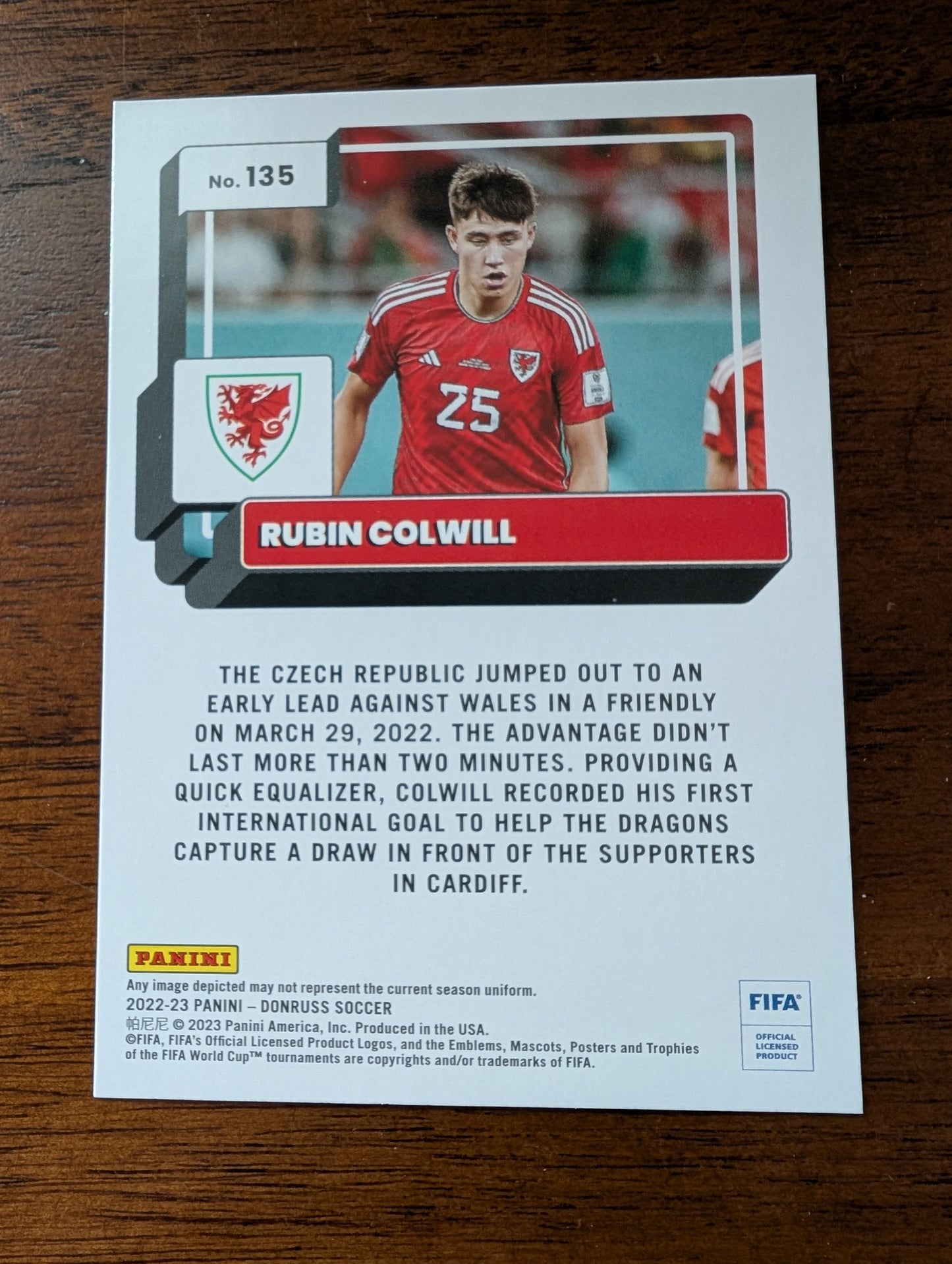 FIFA 2022-23 Panini Donruss - Base - Rookie - Rubin Colwill #135 - Wales