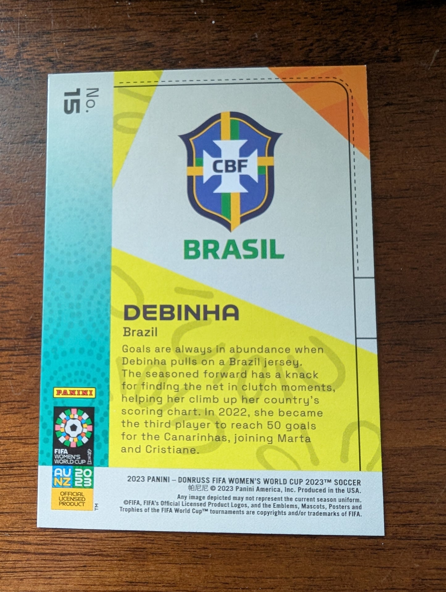 2023 Fifa Women's World Cup - Debinha - Brazil - Base - #15