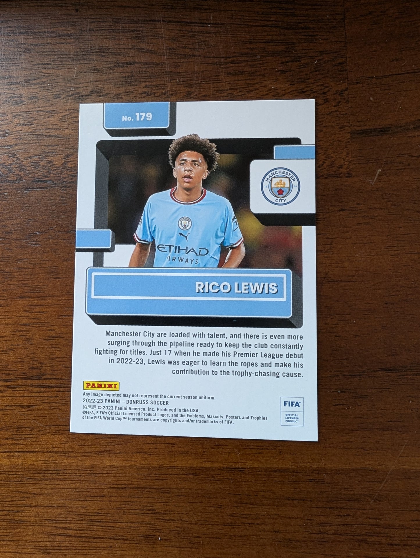 FIFA 2022-23 Panini Donruss - Rated Rookie - Rico Lewis - Manchester City - #179