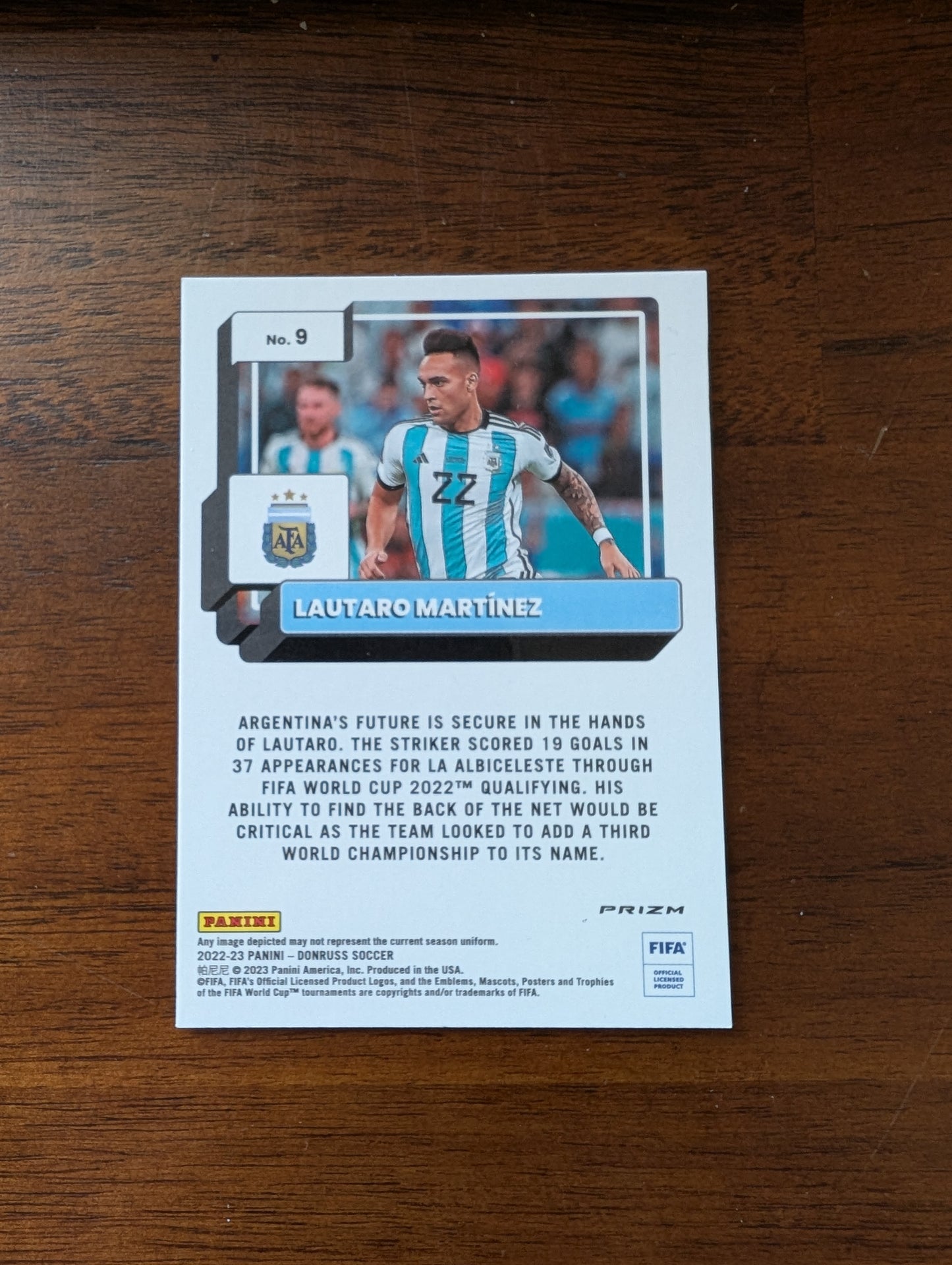 FIFA 2022-23 Panini Donruss - Lautaro Martinez - Optic Donruss - #9 - Argentina