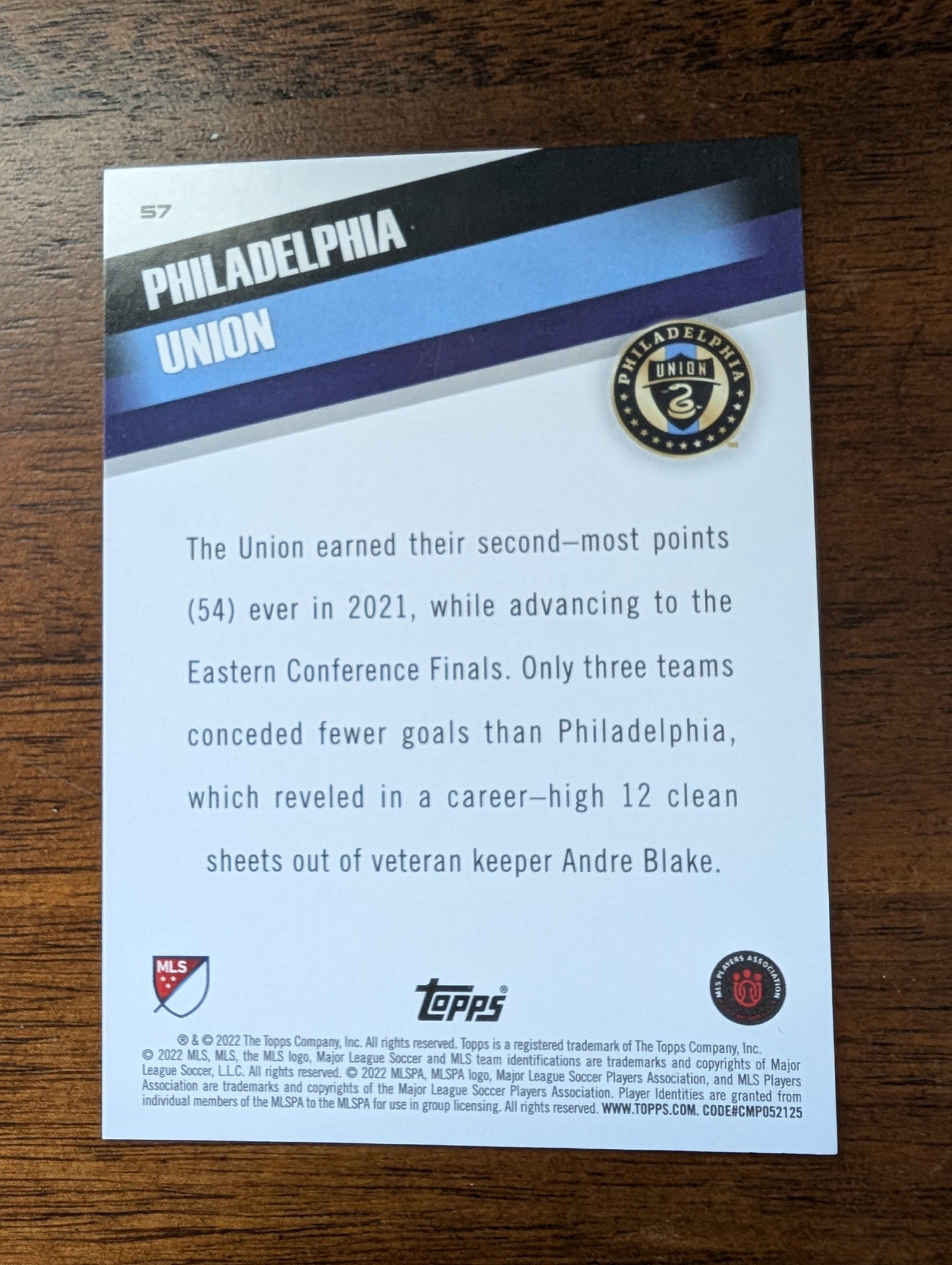 Philadelphia Union - Topps Major League Soccer - #57 - Teams