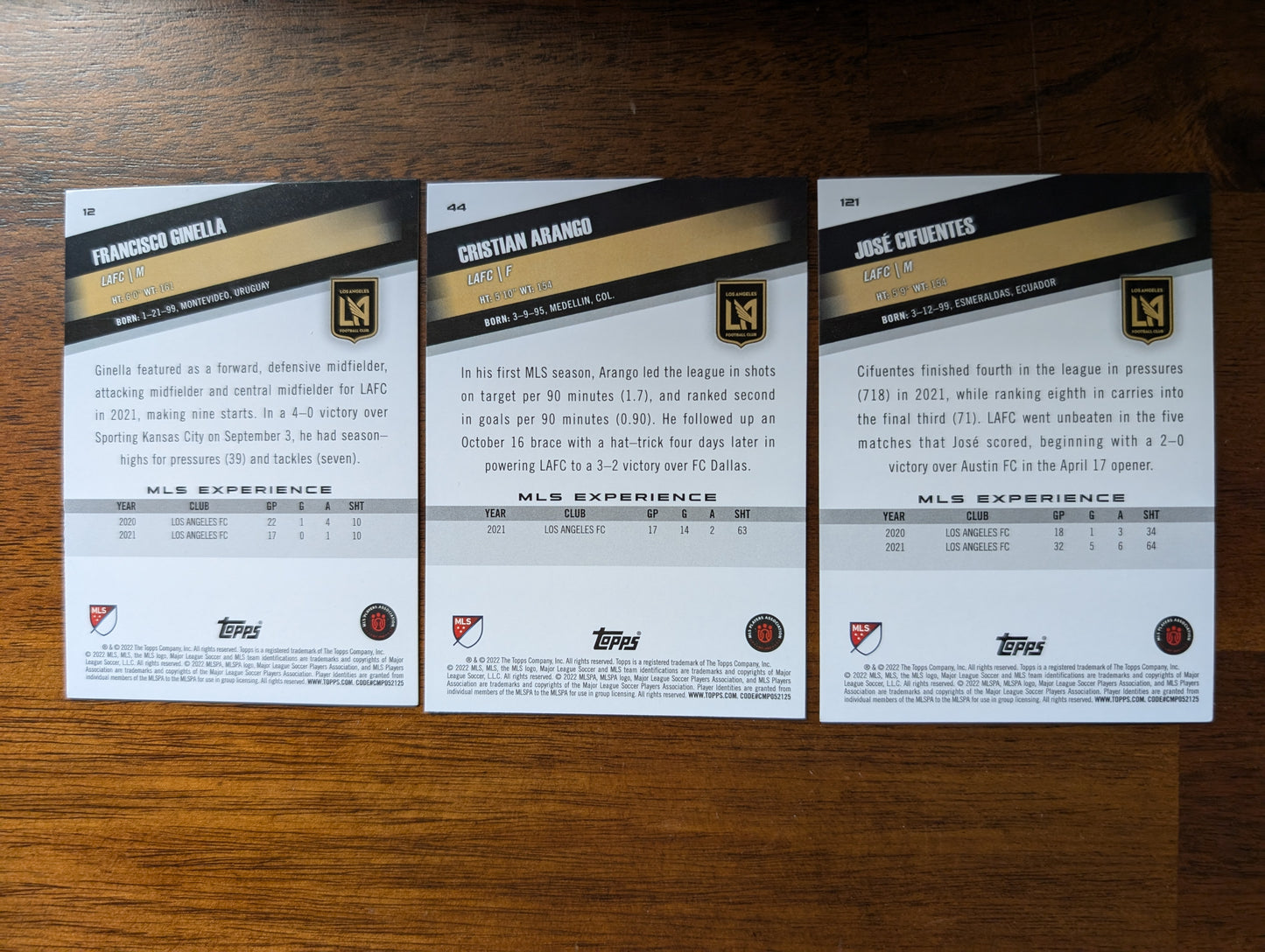 2022 MLS Base LAFC #12 + #44 + #121