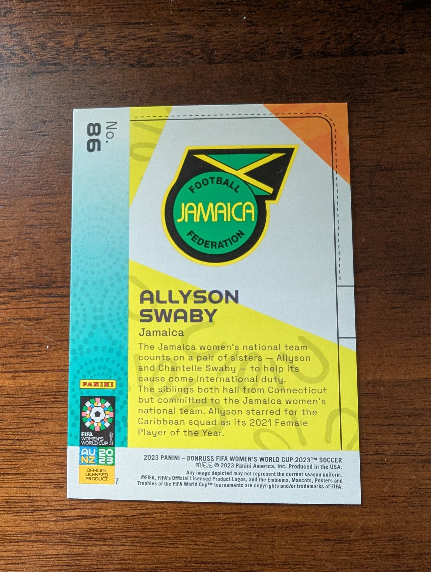 2023 Fifa Women's World Cup - Allyson Swaby - Jamaica - Base - #86