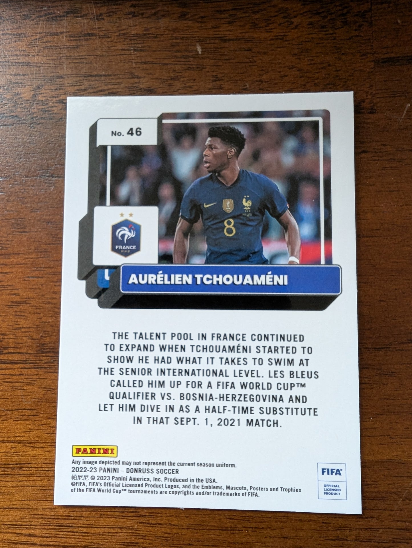 FIFA 2022-23 Panini Donruss - Optic Soccer - Aurelien Tchouameni - France - #46