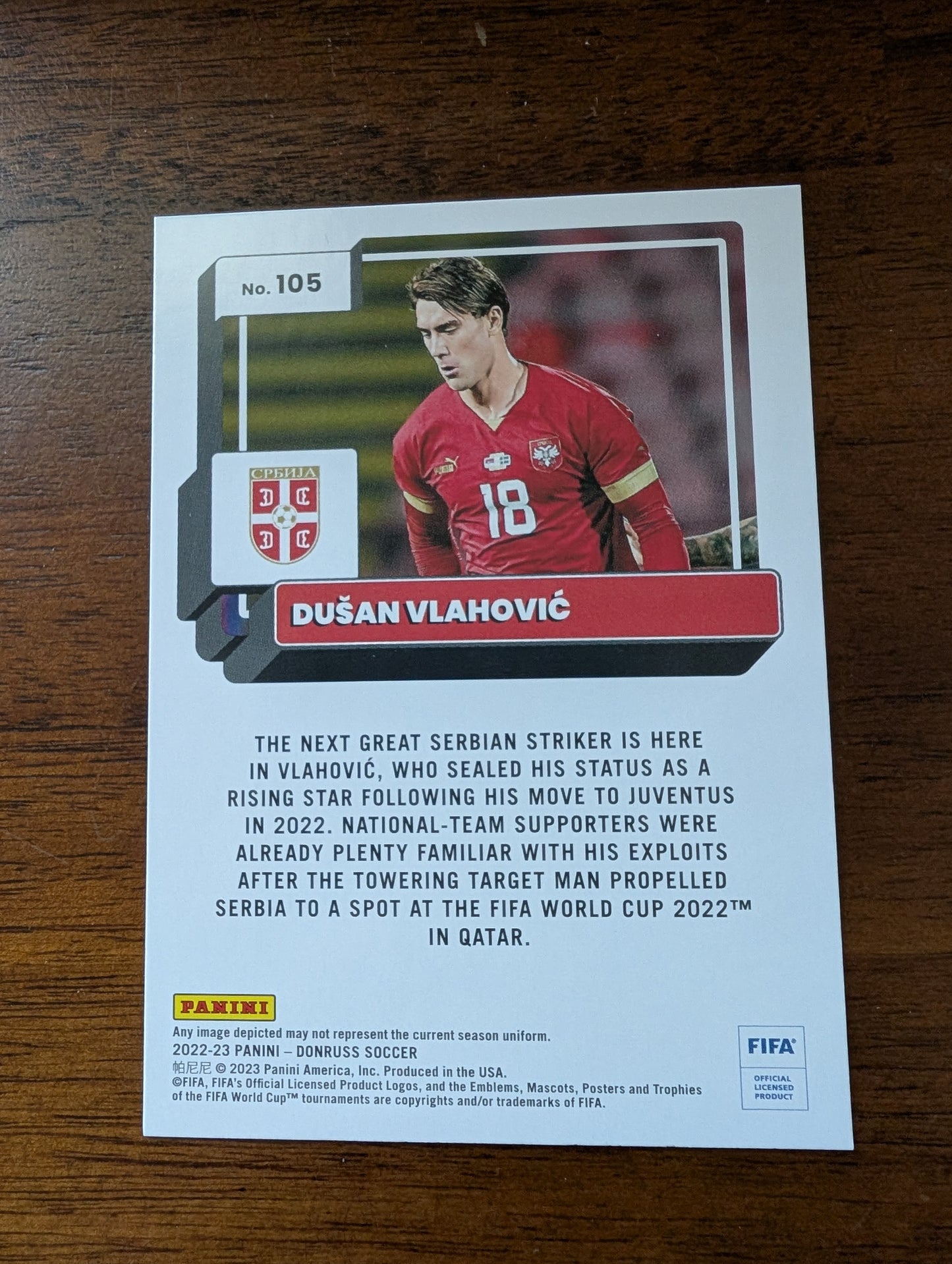 FIFA 2022-23 Panini Donruss - Base - Dusan Vlahovic #105 - Serbia