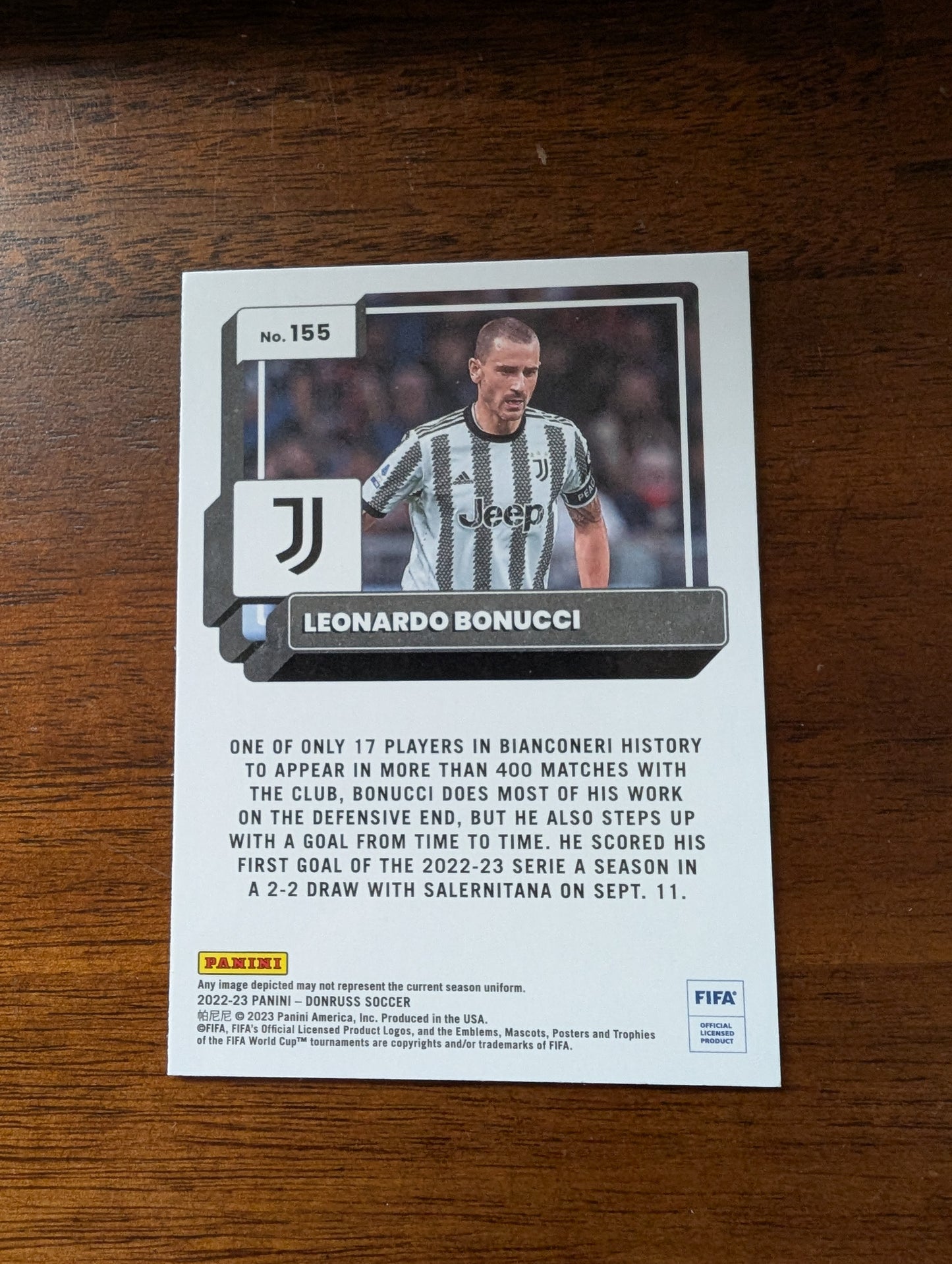 FIFA 2022-23 Panini Donruss - Optic Soccer - Leonardo Bonucci - Juventus - #155