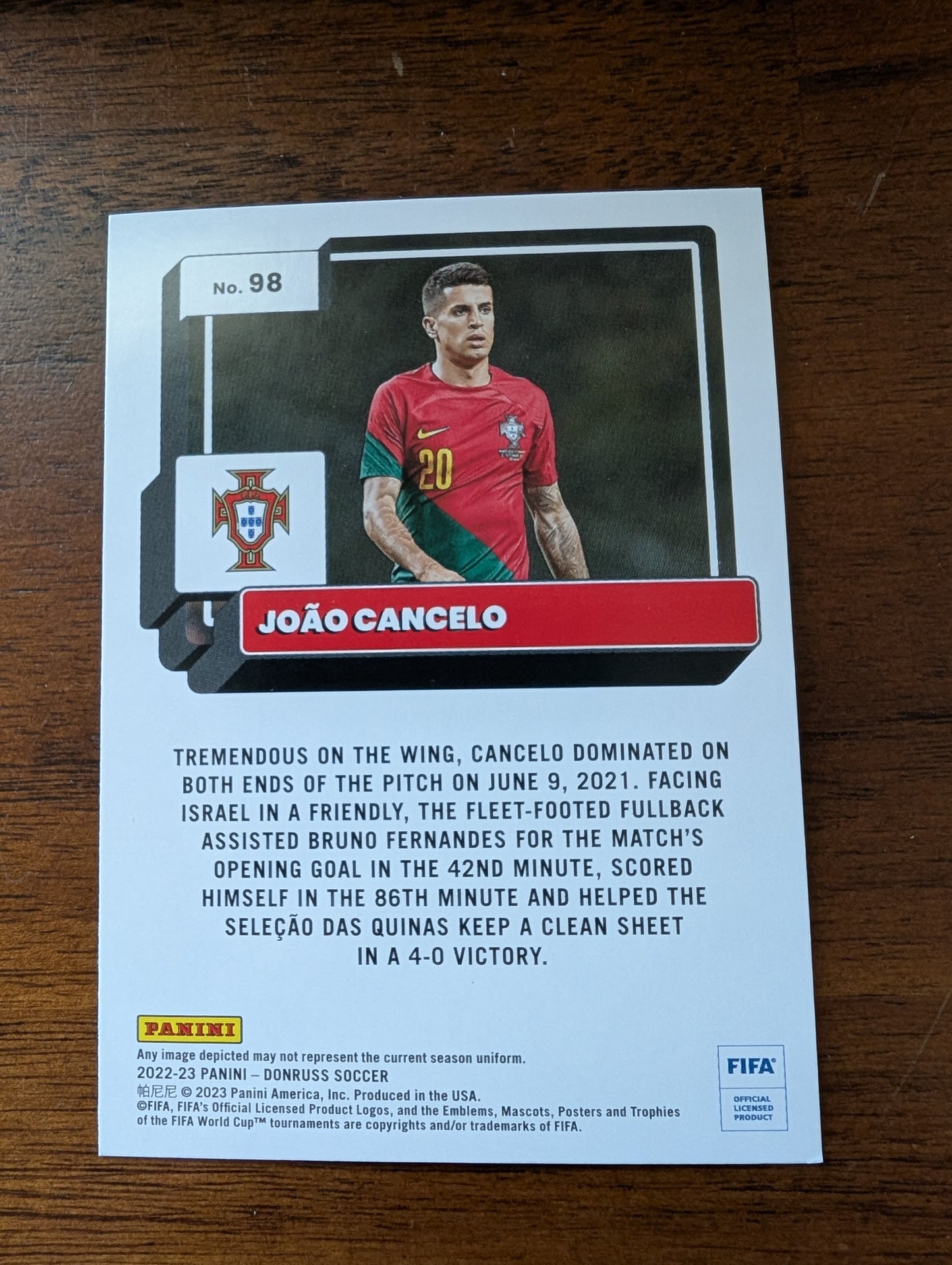 FIFA 2022-23 Panini Donruss - Base - Joao Cancelo #98 - Portugal