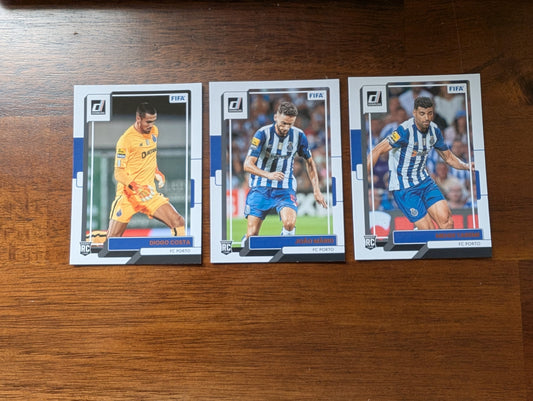 FIFA 2022-23 Panini Donruss - Base - Diogo Costa #41 Rookie - Joao Mario #43 Rookie - Mehdi Taremi #44 Rookie - FC Porto