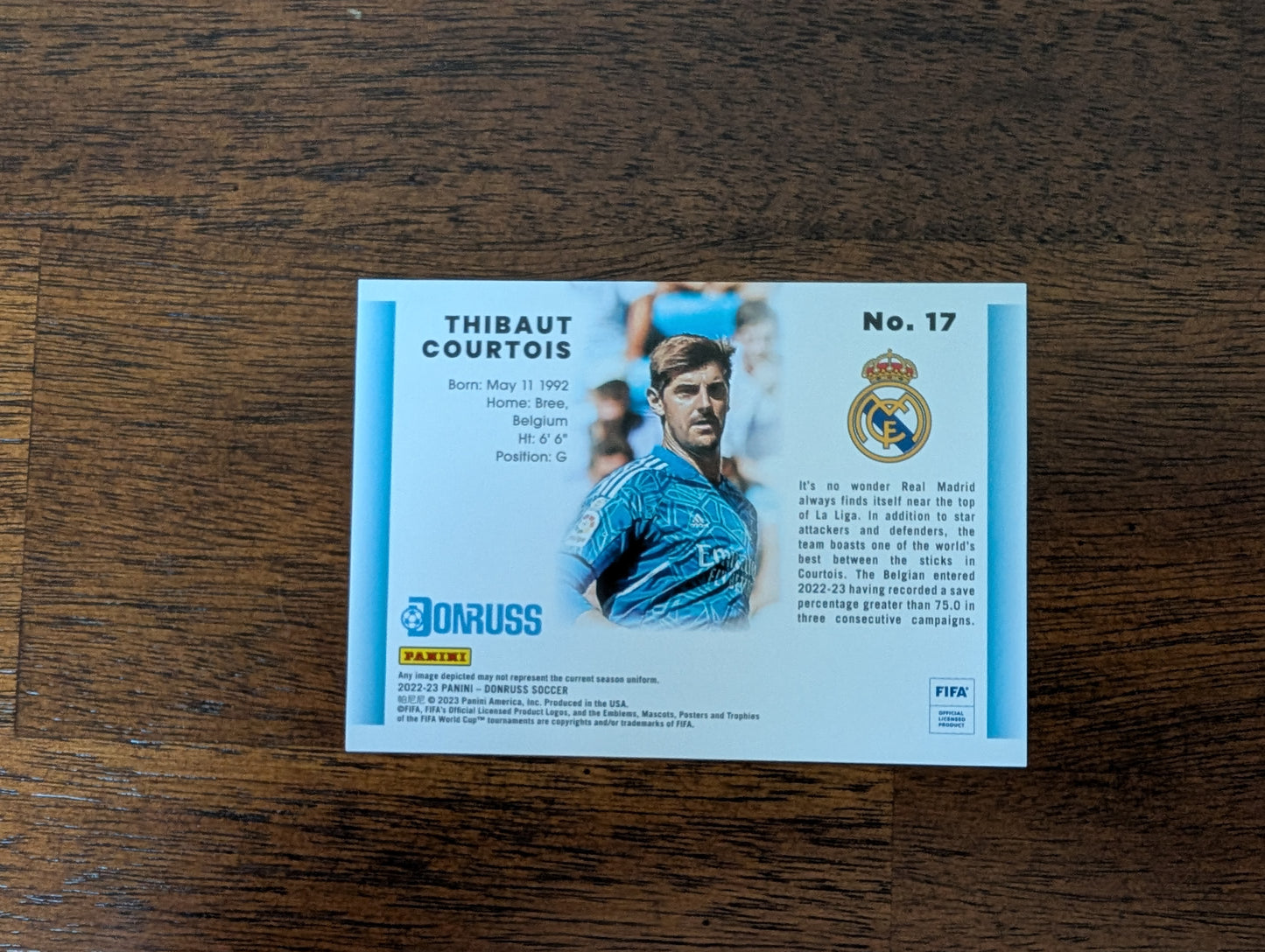 FIFA 2022-23 Panini Donruss - Donruss 1992 - Tribute Green -  Thibaut Courtois - Real Madrid - #17