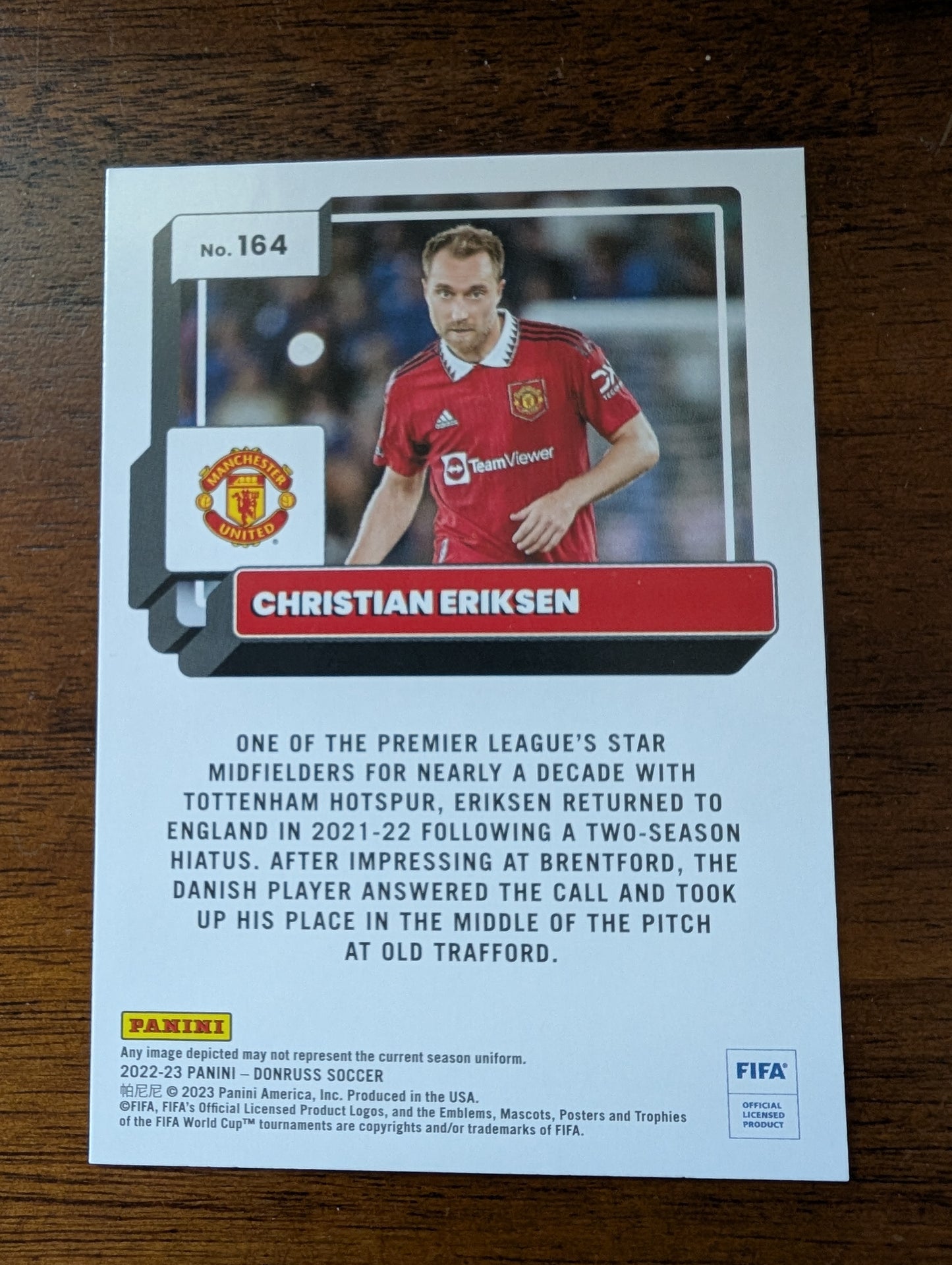FIFA 2022-23 Panini Donruss - Base - Christian Eriksen #164 - Manchester United