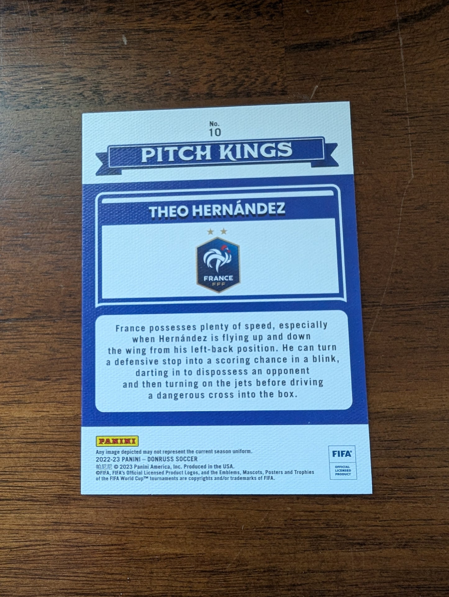 FIFA 2022-23 Panini Donruss - Pitch Kings - Theo Hernandez - France - #10