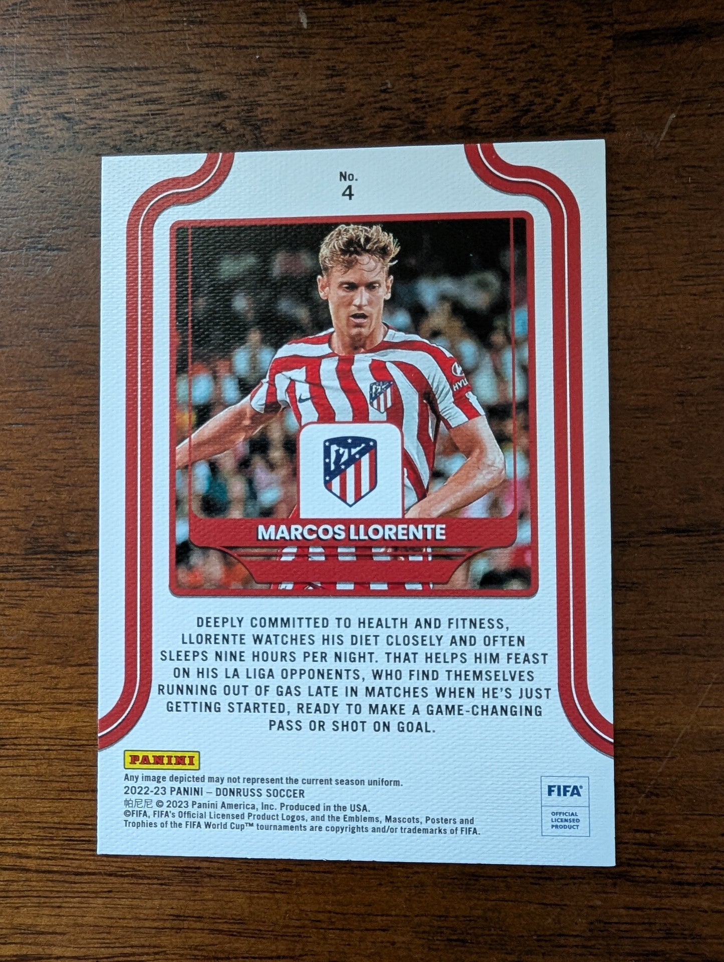 FIFA 2022-23 Panini Donruss - Elite Series - Marcos Llorente - Atletico de Madrid -  #4