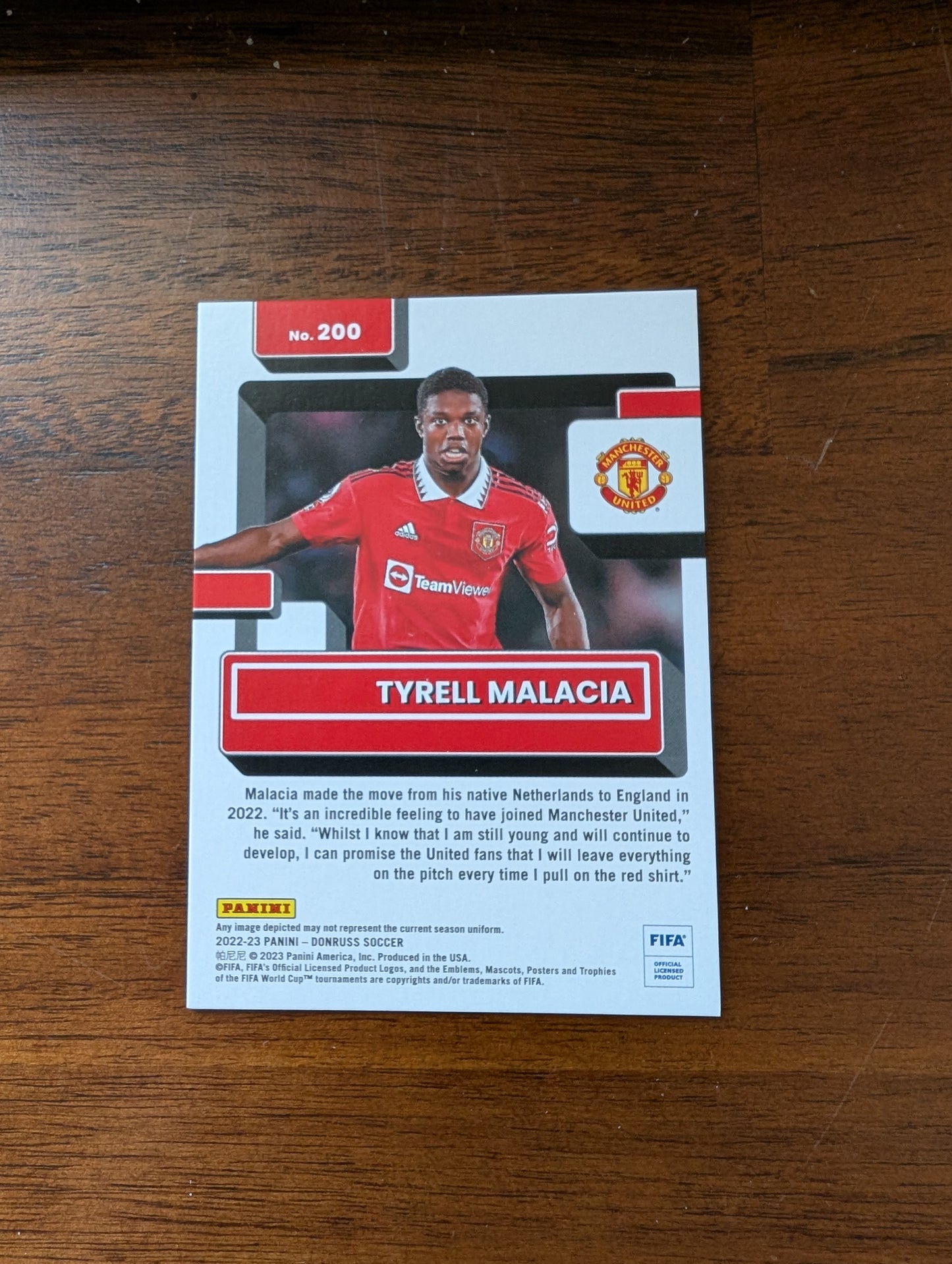 FIFA 2022-23 Panini Donruss - Rated Rookie - Pink - /25 - Tyrell Malacia - #200 - Rookie RC - Manchester United