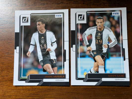 FIFA 2022-23 Panini Donruss - Base - Jamal Musiala #56 - Leroy Sane #60 - Germany