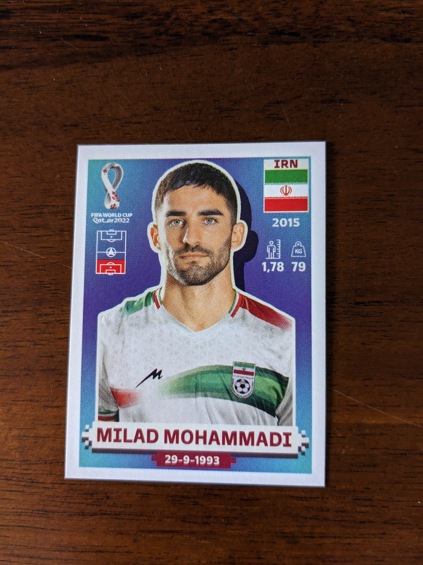 2022 Panini World Cup Qatar Stickers - Iran - IRN3 IRN4 IRN6 IRN8 IRN9 IRN12 IRN13 IRN18 IRN19