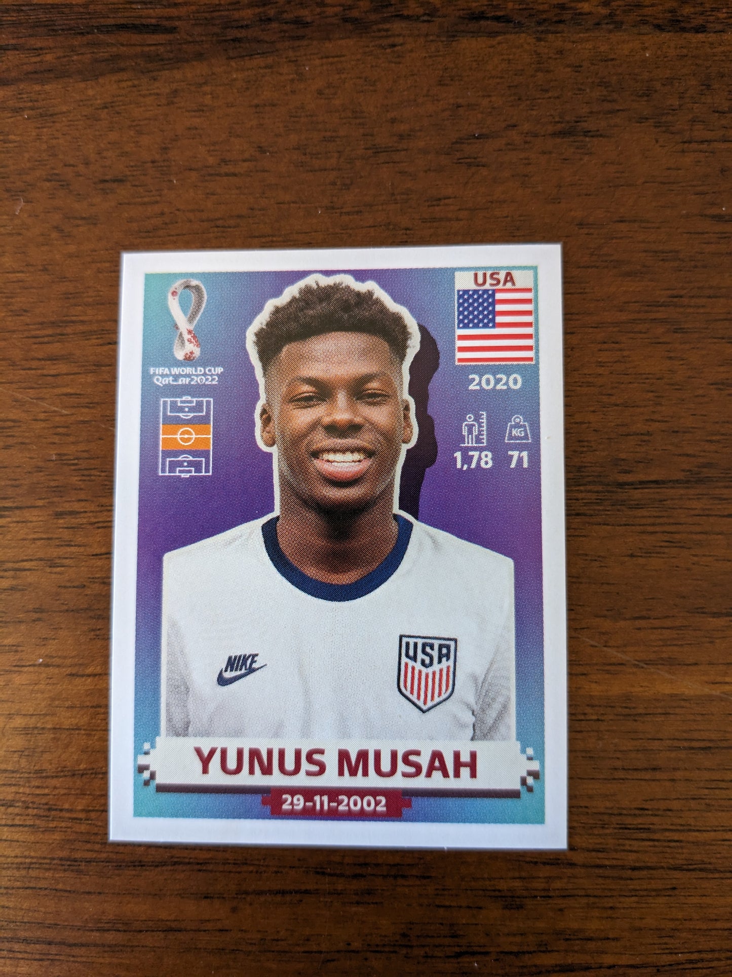 2022 Panini World Cup Qatar Stickers - USA - USA1 USA3 USA6 USA8 USA11 USA12 USA13 USA14 USA15 USA17