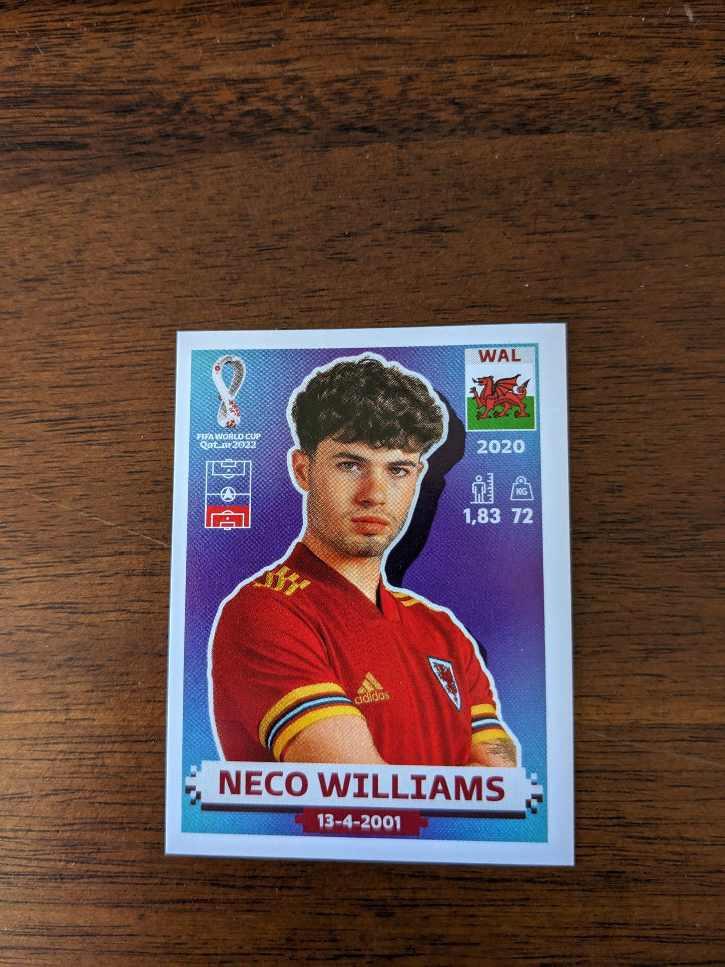 2022 Panini World Cup Qatar Stickers - Wales - WAL1 WAL11 WAL12