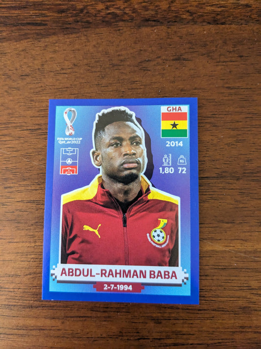 2022 Panini World Cup Qatar Stickers - Parallels Blue - Abdul-Rahman Baba - GHA6