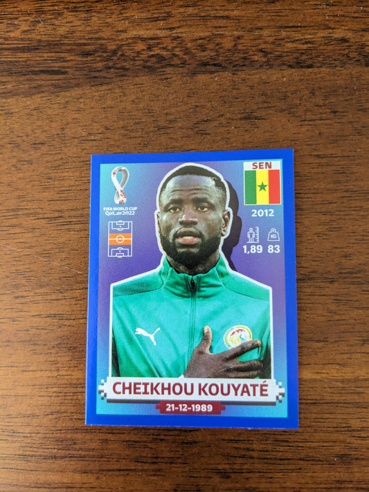 2022 Panini World Cup Qatar Stickers - Parallels Blue - Cheikhou Kouyate - SEN14