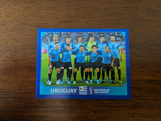 2022 Panini World Cup Qatar Stickers - Parallels Blue - Team Uruguay - URU1