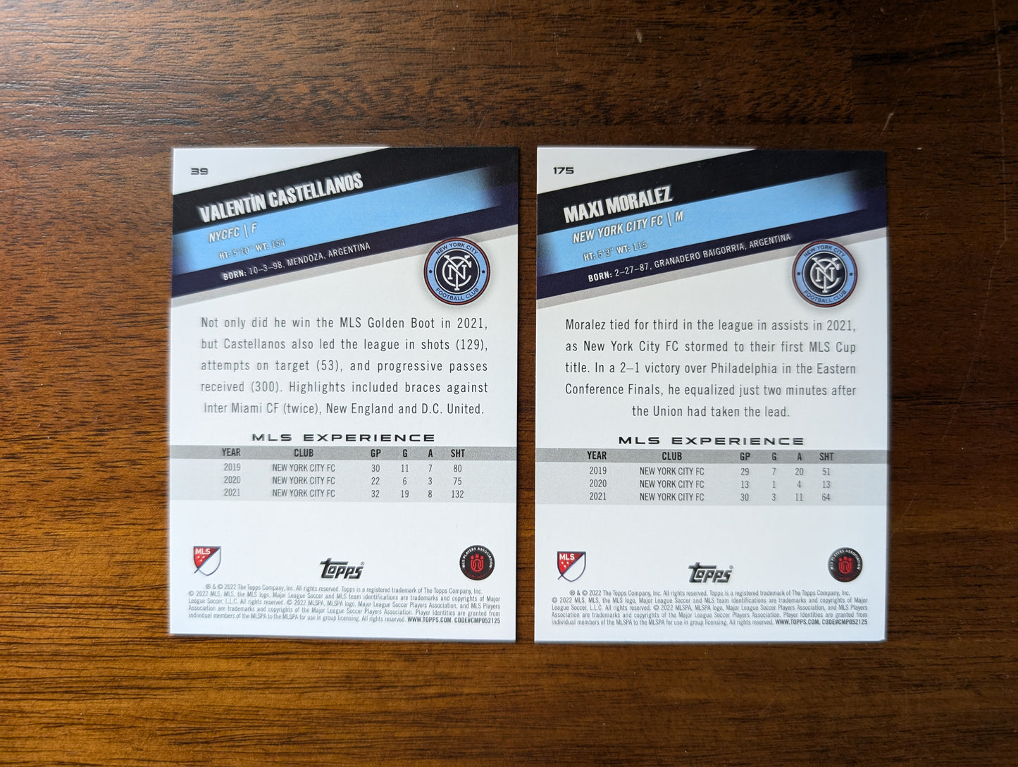 2022 MLS Base New York City FC #39 + #175