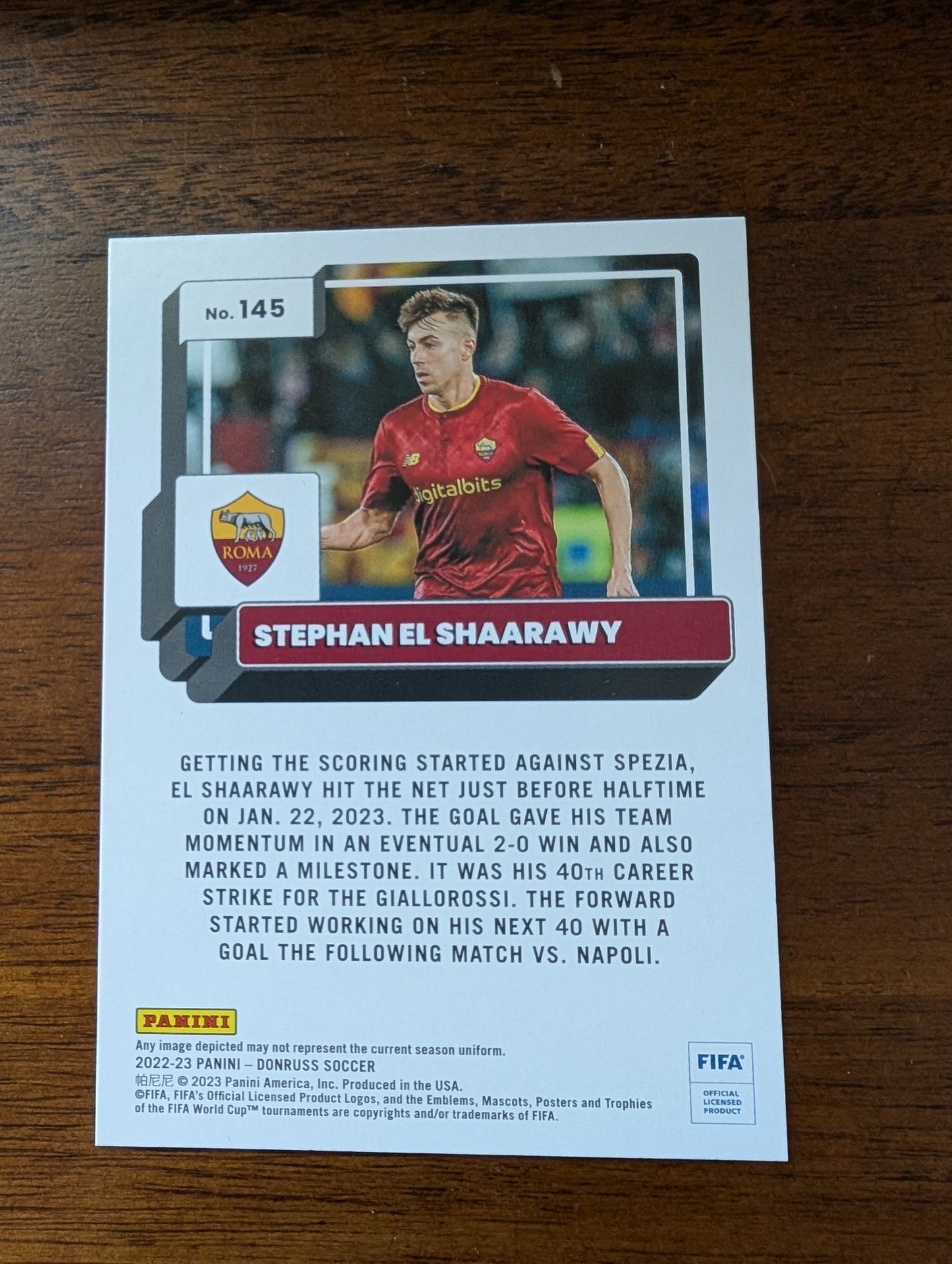 FIFA 2022-23 Panini Donruss - Base - Stephan El Shaarawy #145 - AS Roma