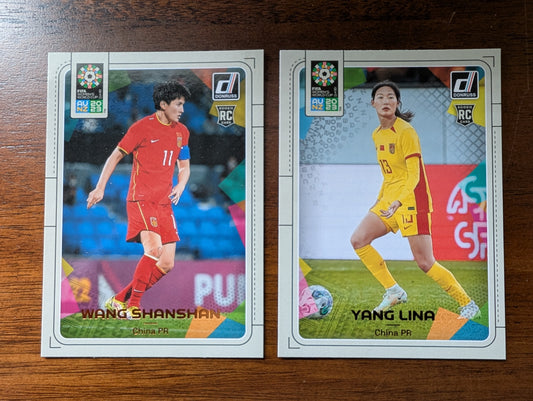 2023 Fifa Women's World Cup - Wang Shanshan Rookie #26 - Yang Lina Rookie #29 - China PR