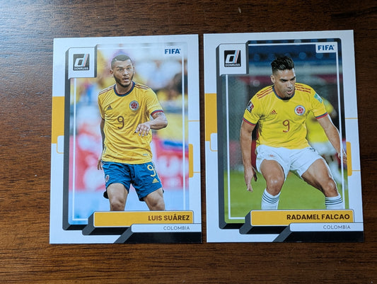 FIFA 2022-23 Panini Donruss - Base - Luis Suarez #150 - Radamel Falcao #151 - Colombia