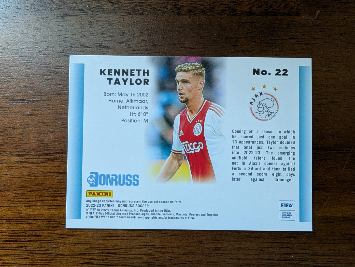 FIFA 2022-23 Panini Donruss - Donruss 1992 - Kenneth Taylor - AFC Ajax - #22